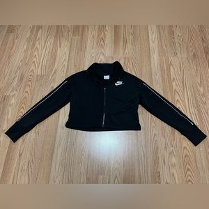 Girls Nike Logo Cropped Black Jacket size L-Nice!!!
